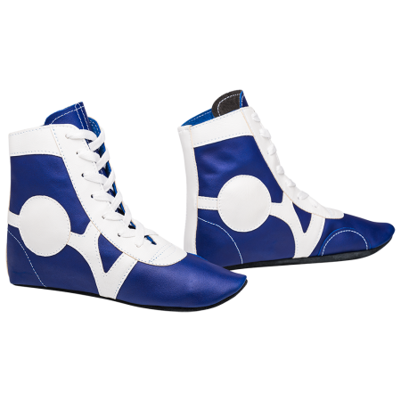 Купить Обувь для самбо SM-0102, кожа, синий Rusco в Мариинске 